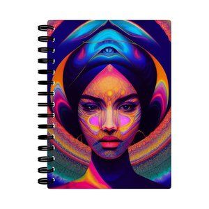 Psychedelic Paintings Spiral Notebook - Woman Notebook - Beautiful Woman Noteboo
